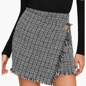 Women's Mid Waist Above Knee Casual Plaid Mini Skirt
